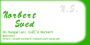 norbert sved business card